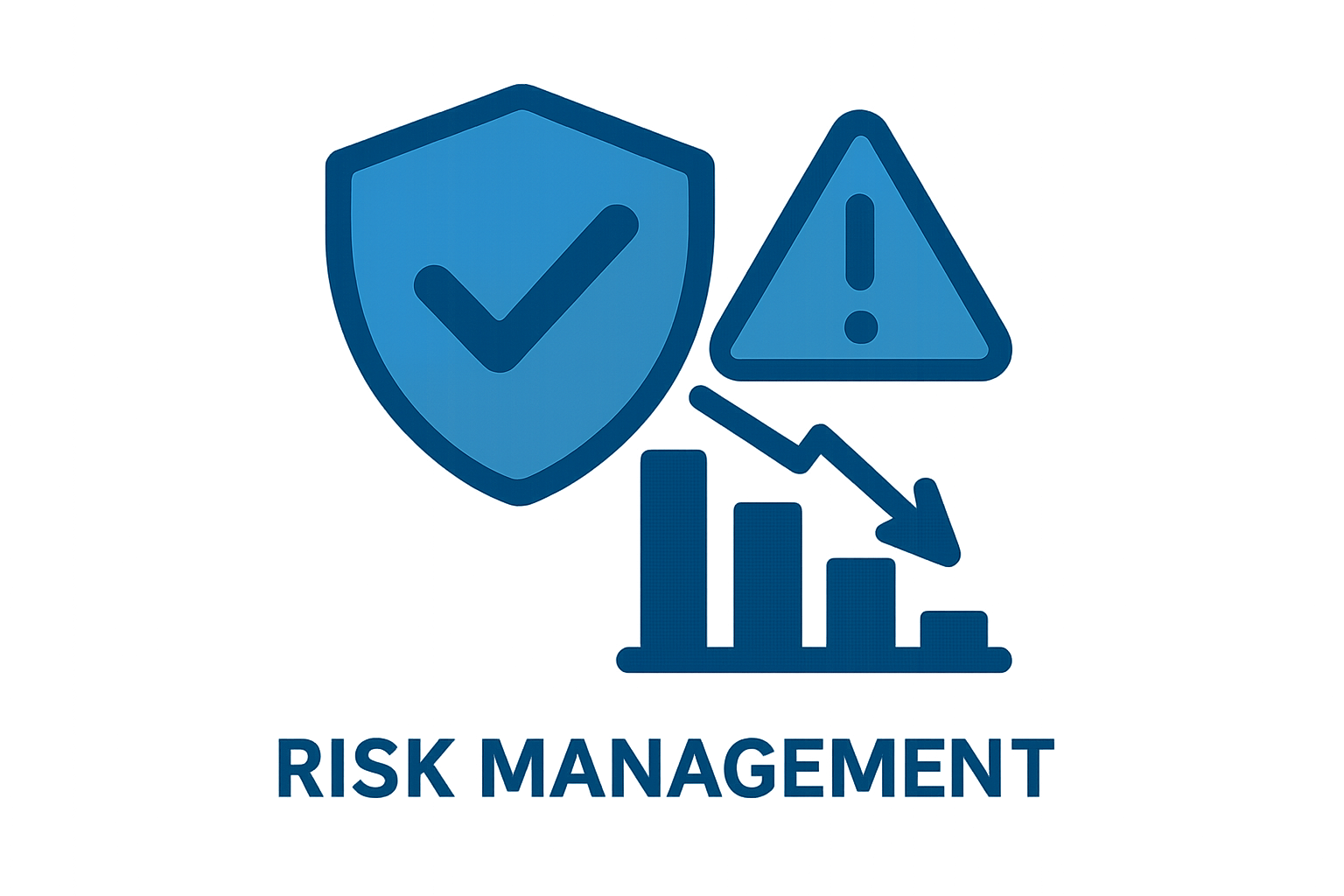 risk management icon with a blue theme-1